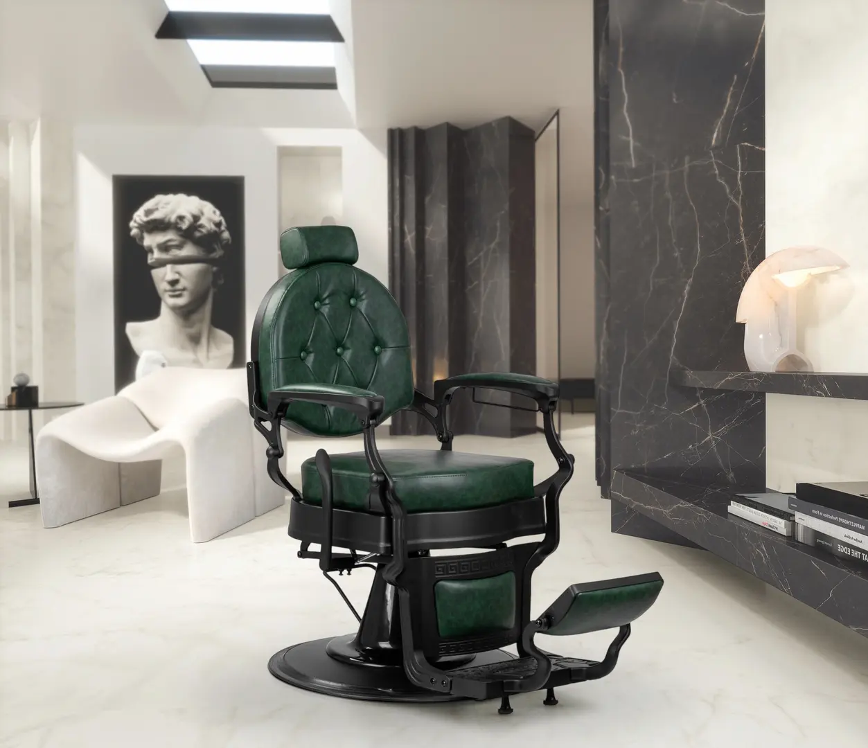 Fotoliu de coafor Gabbiano President 153445 (Green/Black)