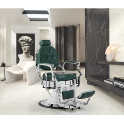 Fotoliu de coafor Gabbiano President 153446 (Green/Chrome)