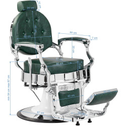 Fotoliu de coafor Gabbiano President 153446 (Green/Chrome) Thumb