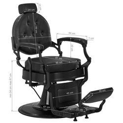 Fotoliu de coafor Gabbiano President (Black) Thumb