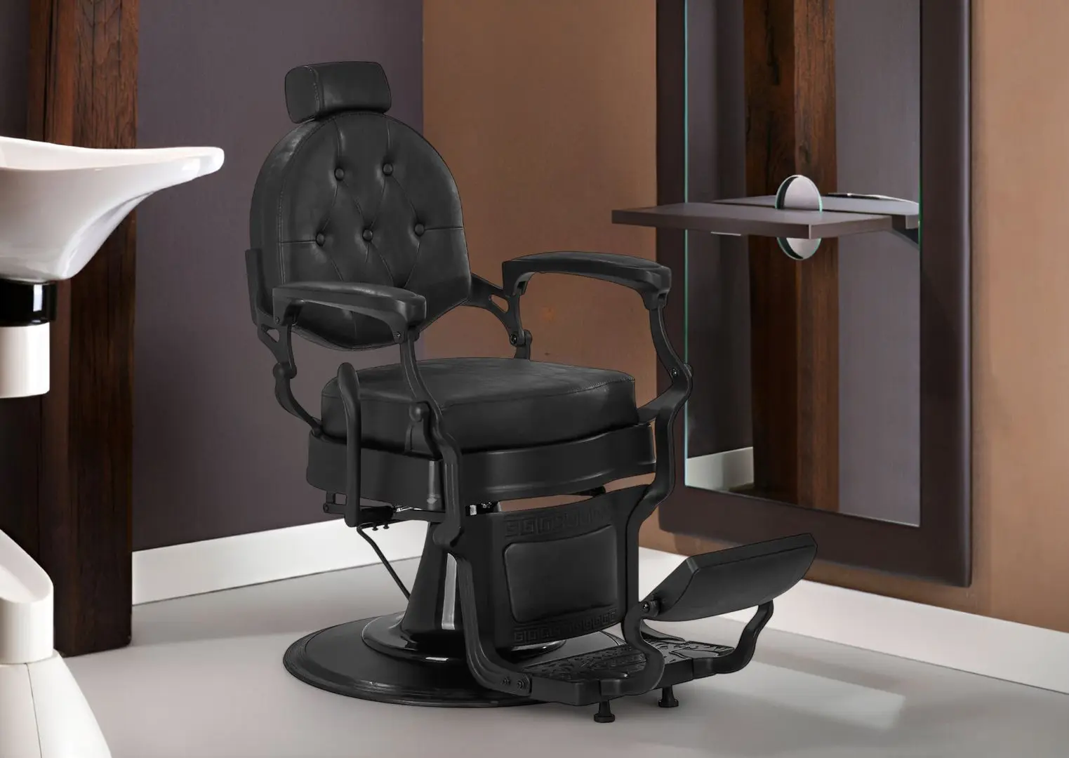 Fotoliu de coafor Gabbiano President (Black)