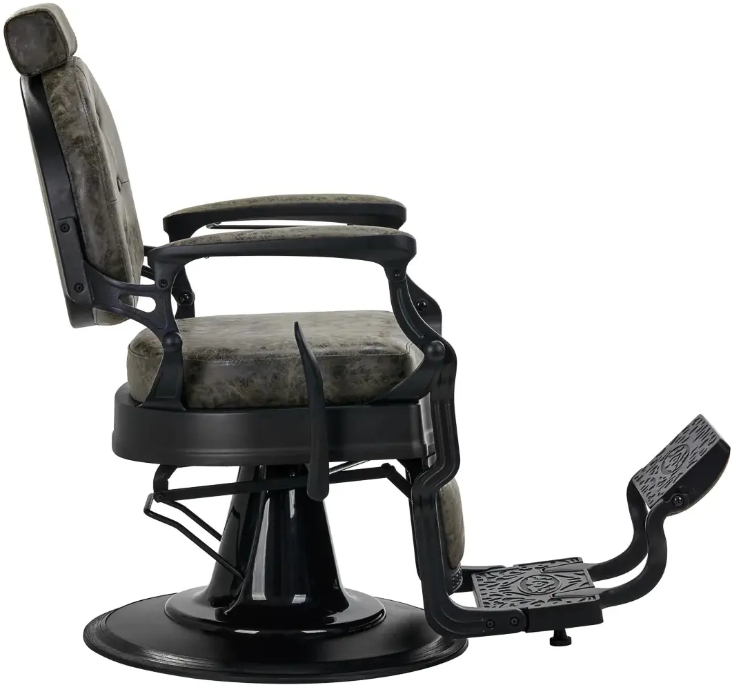 Fotoliu de coafor Gabbiano President Old Leather (Green)