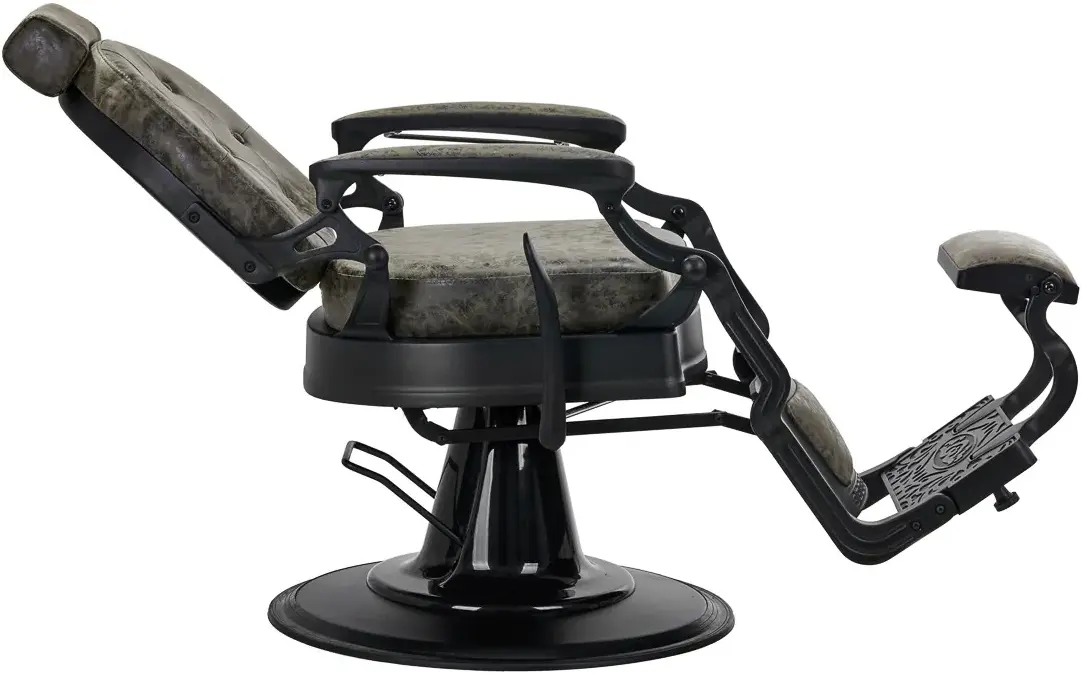 Fotoliu de coafor Gabbiano President Old Leather (Green)