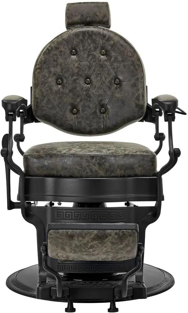 Fotoliu de coafor Gabbiano President Old Leather (Green)