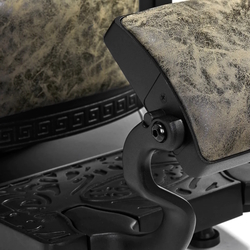 Fotoliu de coafor Gabbiano President Old Leather (Green) Thumb