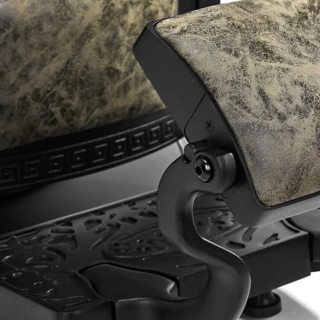 Fotoliu de coafor Gabbiano President Old Leather (Green)