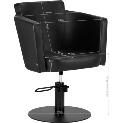 Fotoliu de coafor Gabbiano Roma 148054 (Black) Thumb