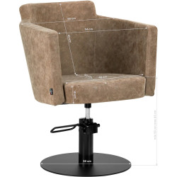 Fotoliu de coafor Gabbiano Roma 148055 (Old Brown) Thumb