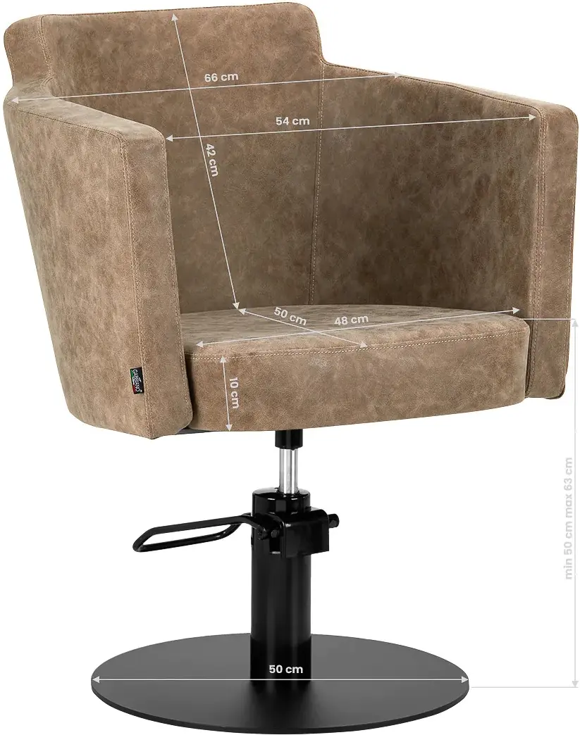 Fotoliu de coafor Gabbiano Roma 148055 (Old Brown)