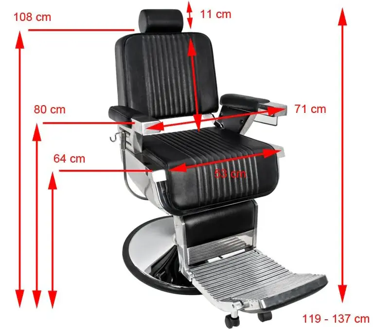 Fotoliu de coafor Gabbiano Royal (Black)