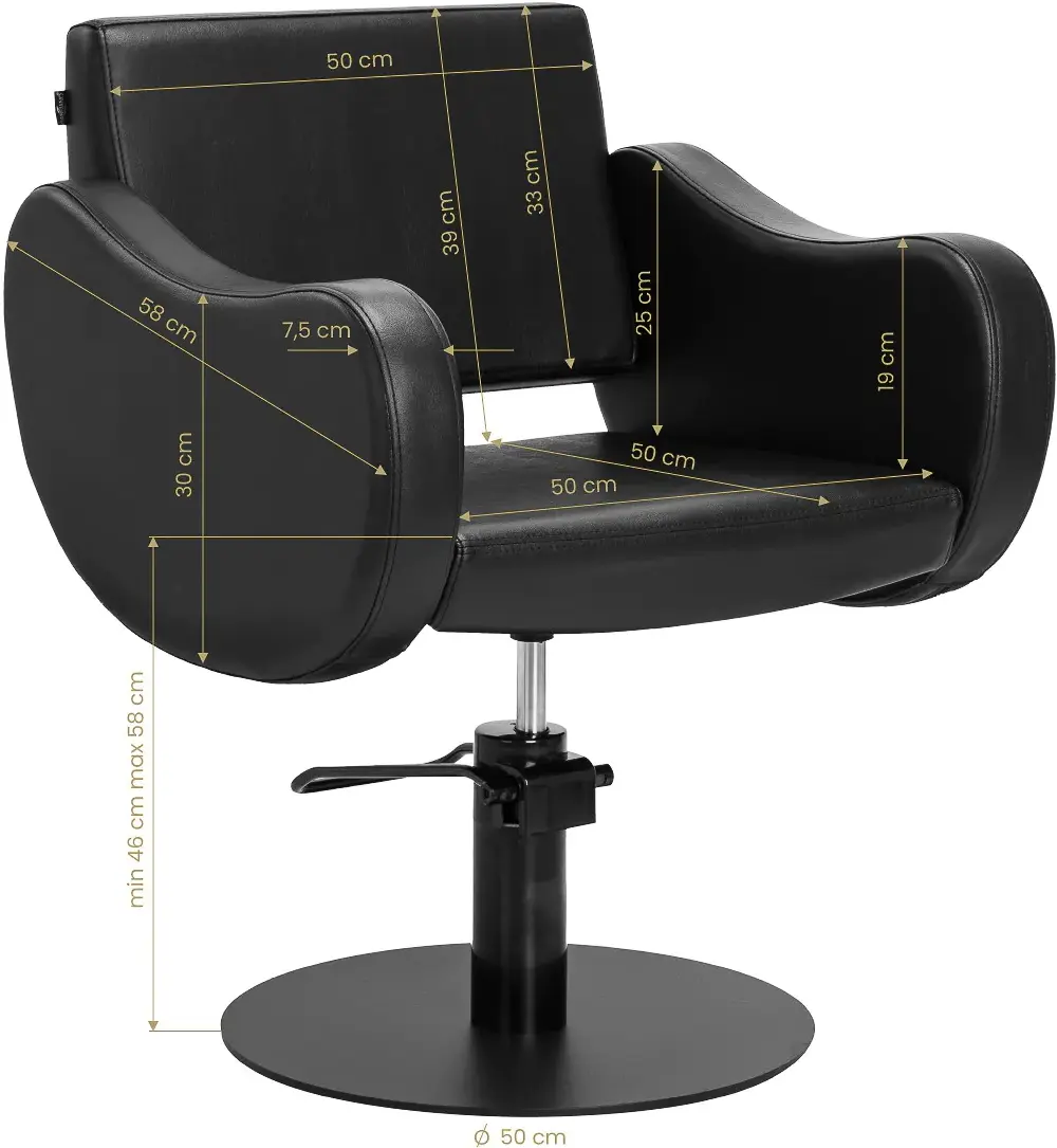 Fotoliu de coafor Gabbiano Sewilla 154165 (Black)