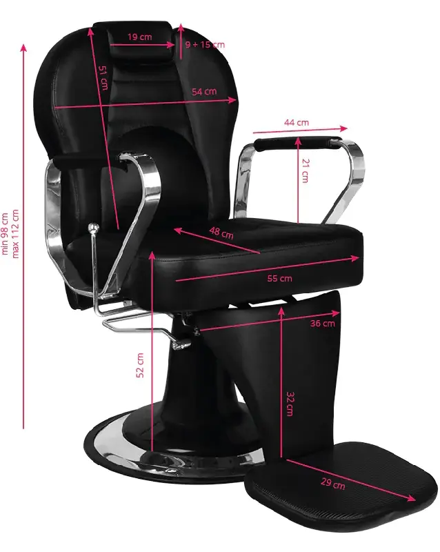 Кресло парикмахерское Gabbiano Tiziano (Black)