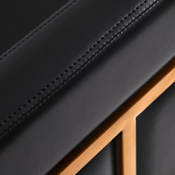 Fotoliu de coafor Gabbiano Toledo 146708 (Black/Gold) Thumb