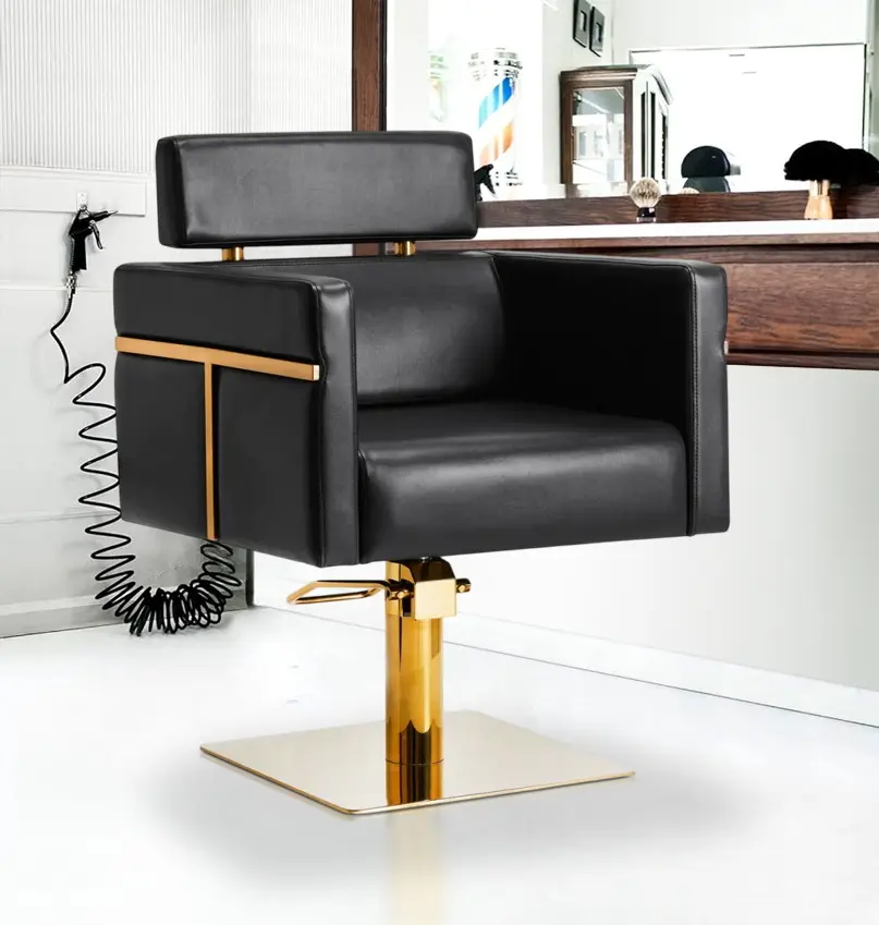 Fotoliu de coafor Gabbiano Toledo 146708 (Black/Gold)