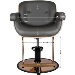 Fotoliu de coafor Gabbiano Venice 133143 (Grey/Wood) Thumb
