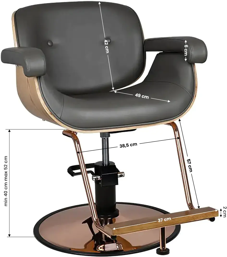 Fotoliu de coafor Gabbiano Venice 133143 (Grey/Wood)