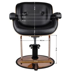 Fotoliu de coafor Gabbiano Venice (Black/Gold) Thumb