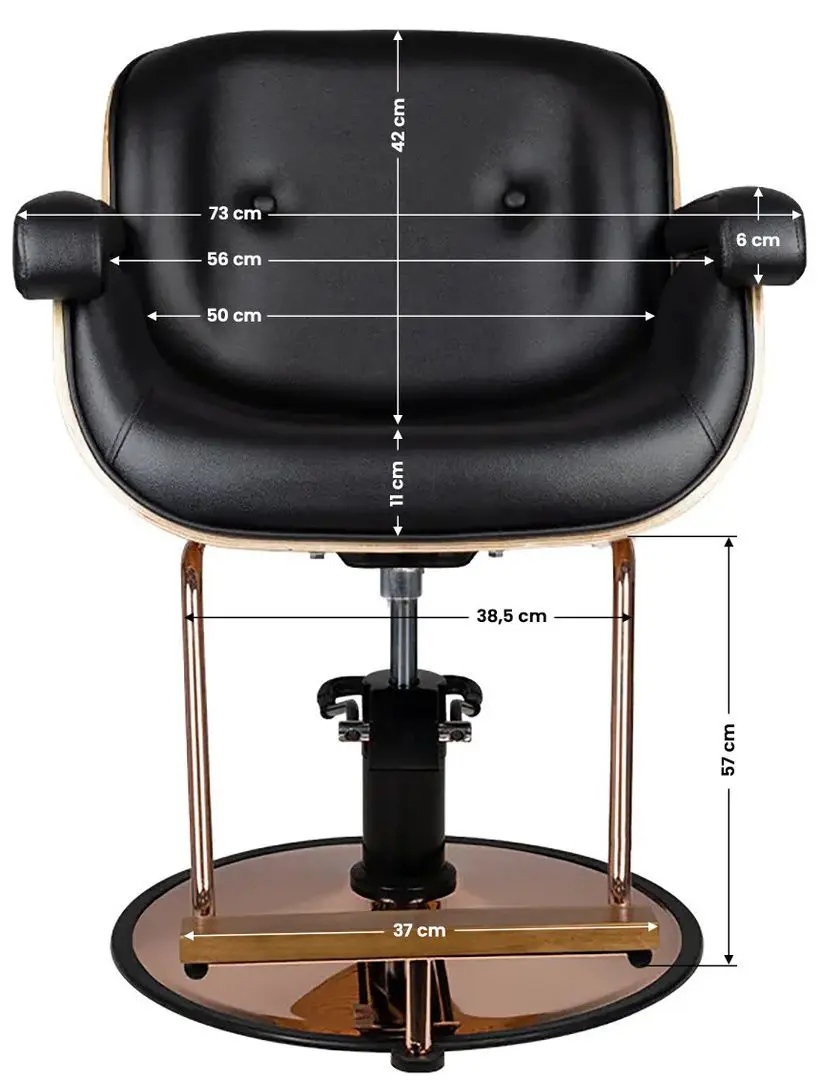 Fotoliu de coafor Gabbiano Venice (Black/Gold)