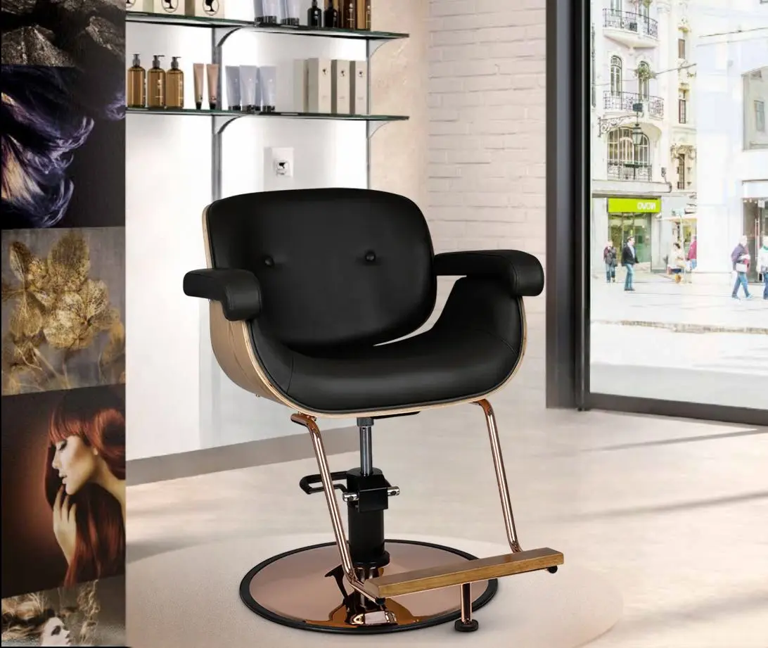 Fotoliu de coafor Gabbiano Venice (Black/Gold)