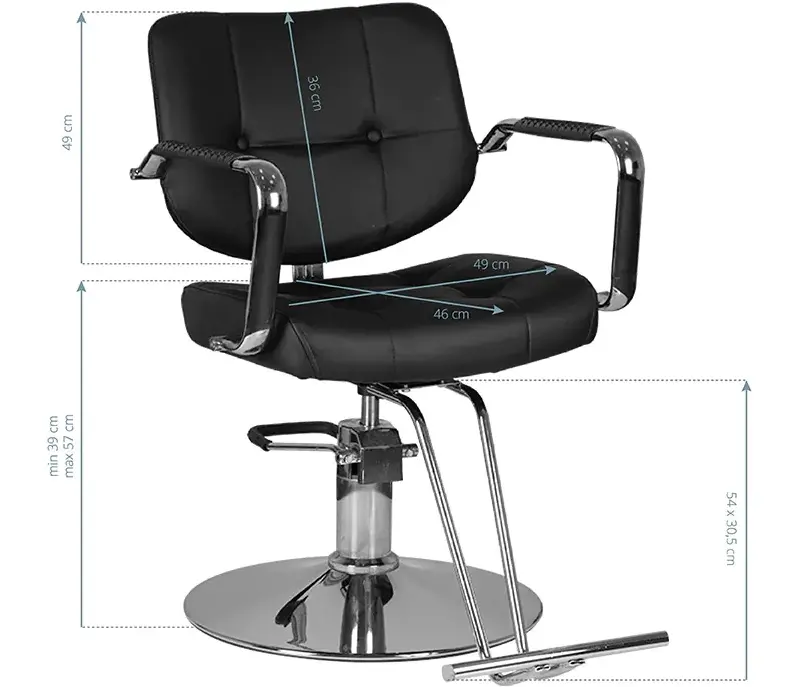 Кресло парикмахерское Gabbiano Vigo (Black)