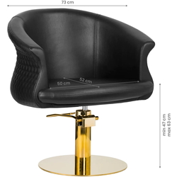 Fotoliu de coafor Gabbiano Wersal 135420 (Black/Gold) Thumb