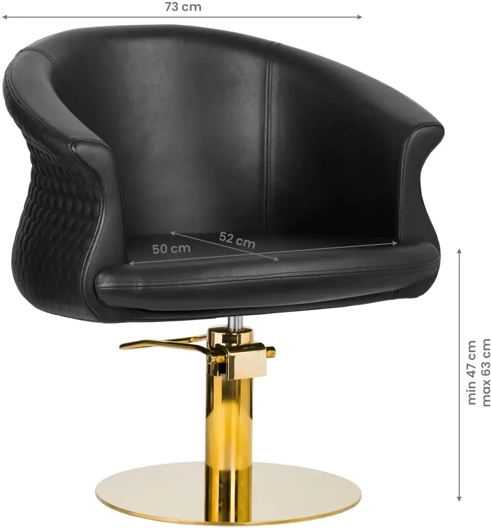 Fotoliu de coafor Gabbiano Wersal 135420 (Black/Gold)