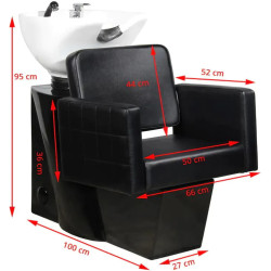 Scafa pentru frizerie Gabbiano Ankara 109237 (Black/White) Thumb