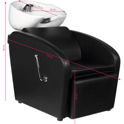 Scafa pentru frizerie Gabbiano Bergen 123611 (Black/White) Thumb