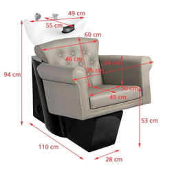 Scafa pentru frizerie Gabbiano Berlin 111424 (Grey/Black/White) Thumb