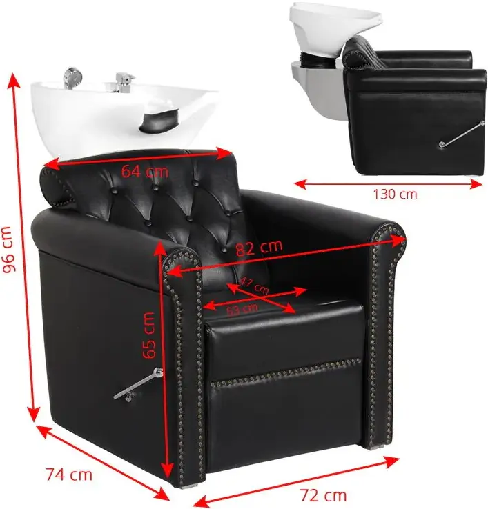 Мойка парикмахерская Gabbiano Berlin Lux 113558 (Black/White)