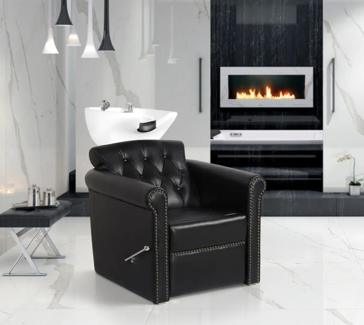 Мойка парикмахерская Gabbiano Berlin Lux 113558 (Black/White)