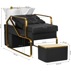 Scafa pentru frizerie Gabbiano Diana (Black/Gold) Thumb