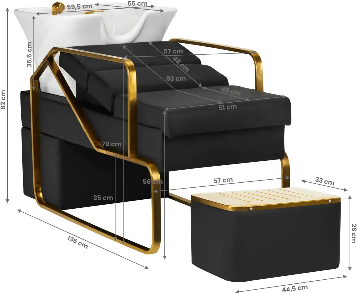 Scafa pentru frizerie Gabbiano Diana (Black/Gold)