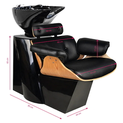 Scafa pentru frizerie Gabbiano Florence 130397 (Black/Wood) Thumb