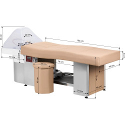 Scafa pentru frizerie Gabbiano Head Spa 017 150178 (Beige/White) Thumb