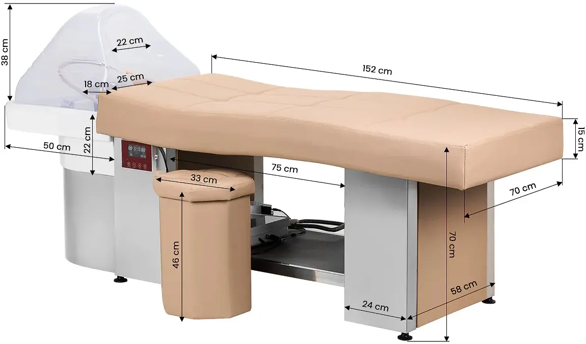 Scafa pentru frizerie Gabbiano Head Spa 017 150178 (Beige/White)