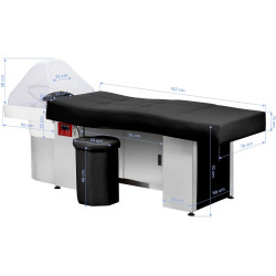 Scafa pentru frizerie Gabbiano Head Spa 017B 152271 (Black/White) Thumb