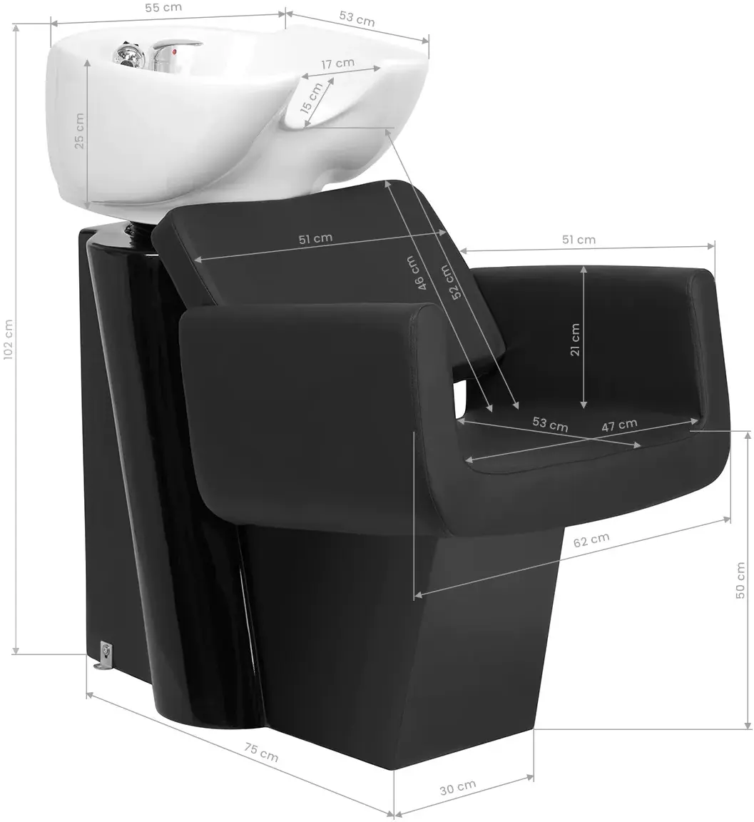 Scafa pentru frizerie Gabbiano Helsinki 109211 (Black/White)