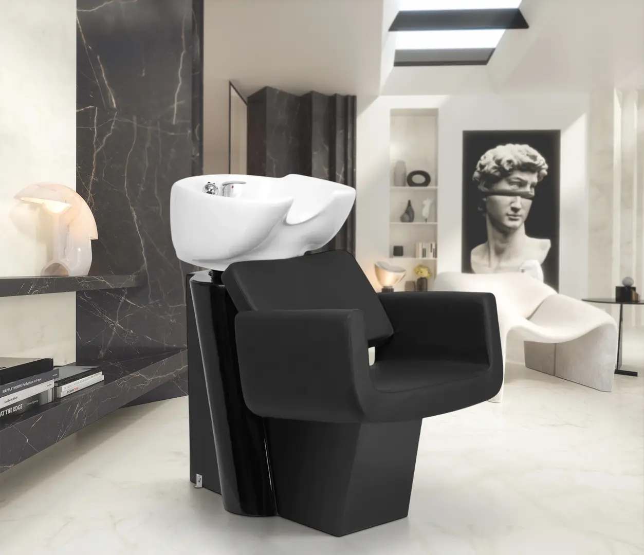 Scafa pentru frizerie Gabbiano Helsinki 109211 (Black/White)