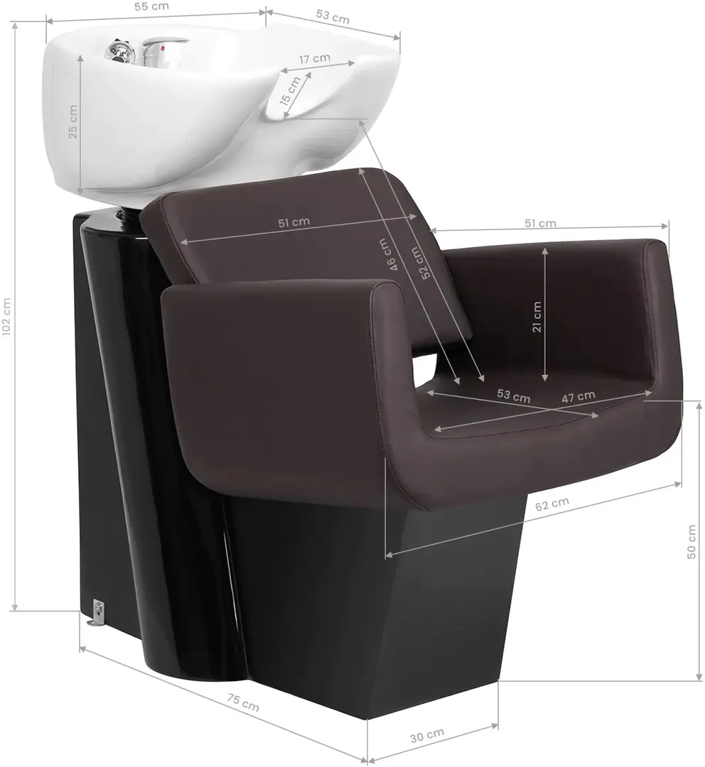 Мойка парикмахерская Gabbiano Helsinki (Brown/Black/White)