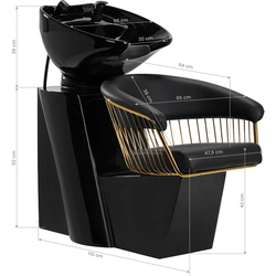 Scafa pentru frizerie Gabbiano Lille-M (Black/Gold) Thumb