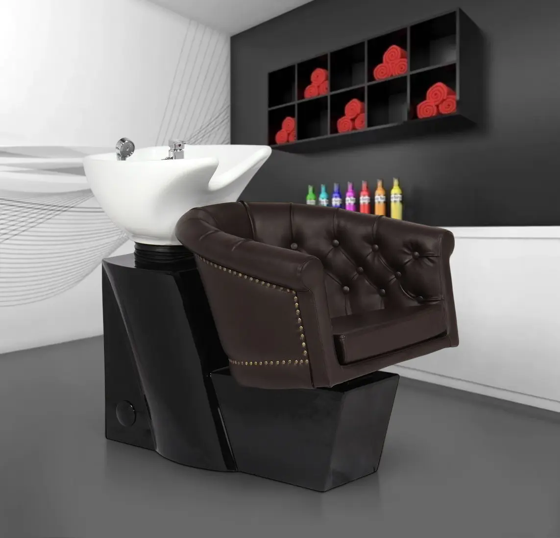 Scafa pentru frizerie Gabbiano London 111436 (Brown/Black/White)