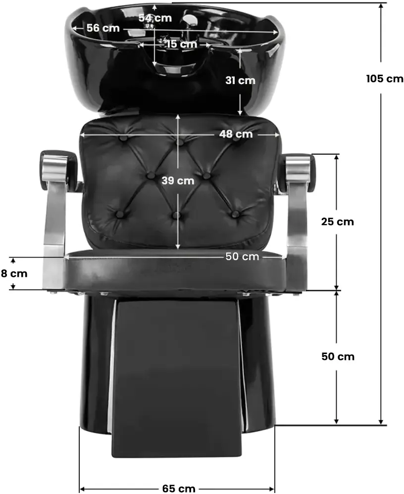 Мойка парикмахерская Gabbiano Lyon 141095 (Black)