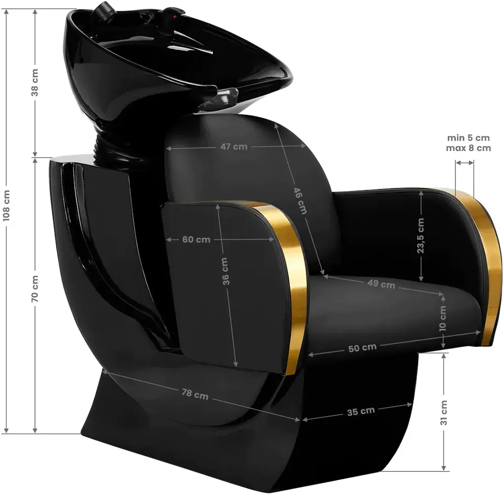 Scafa pentru frizerie Gabbiano Malaga (Black/Gold)