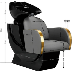 Scafa pentru frizerie Gabbiano Malaga (Grey/Black/Gold) Thumb