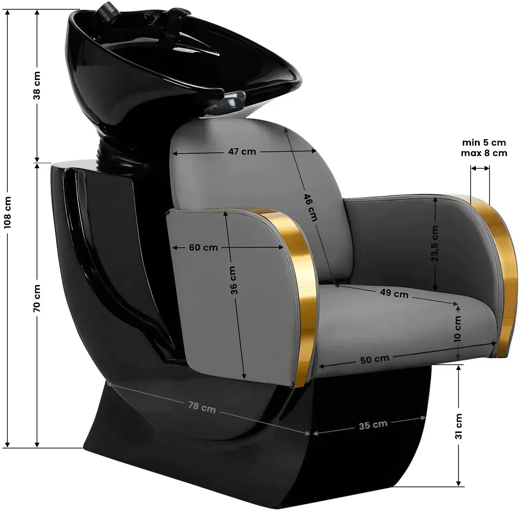 Scafa pentru frizerie Gabbiano Malaga (Grey/Black/Gold)