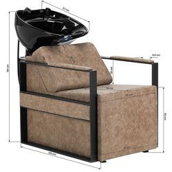 Scafa pentru frizerie Gabbiano Modena (Brown/Black) Thumb