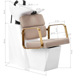 Мойка парикмахерская Gabbiano Porto 148047 (Beige/Gold/White) Thumb