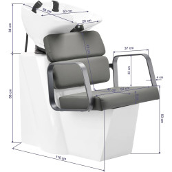 Scafa pentru frizerie Gabbiano Porto 154145 (Grey/White) Thumb