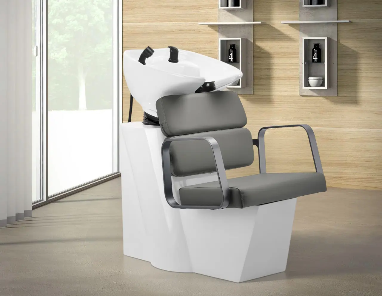 Scafa pentru frizerie Gabbiano Porto 154145 (Grey/White)